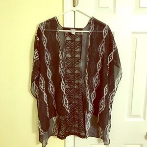 Sheer tribal Aztec kimono